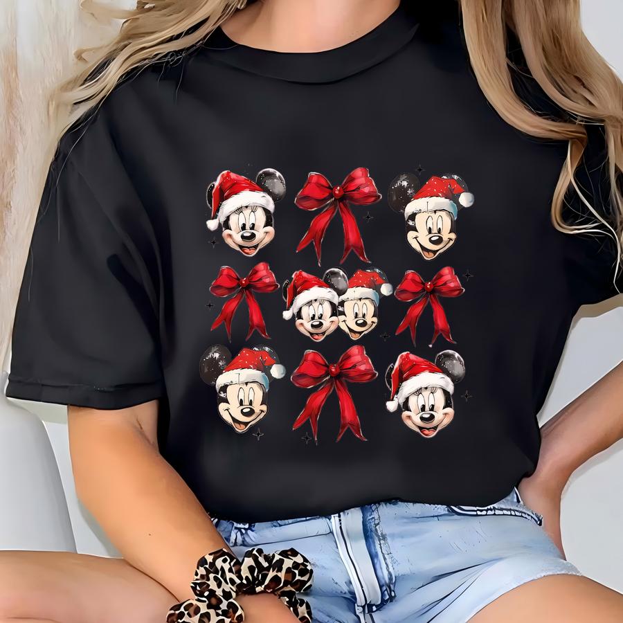 Coquette Bows Christmas Shirt, 's Very Merry Xmas Party 2024 Sweatshirt, Land Family Holiday Christmas Shirt T-shirt