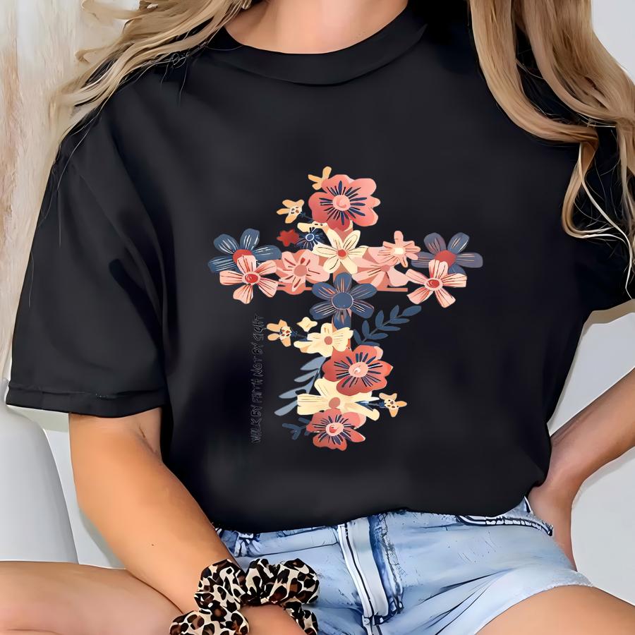 Walk By Faith Christian Comfort Color Shirt T-shirt