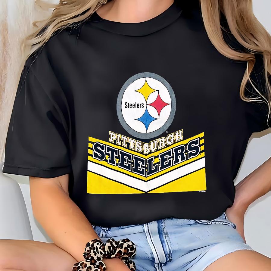 Vintage Faded 1995 M Pittsburgh Steelers Jersey Shirt Size Xl Youth T-shirt