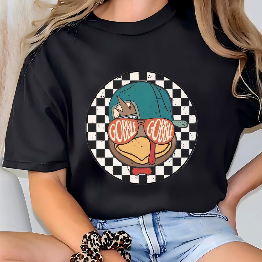 Youth Thanksgiving Tshirt - Gobble Gobble, Kids Thanksgiving Shirt For Thanksgiving Day, Cousin Crew Matching Thanksgiving Shirt T-shirt