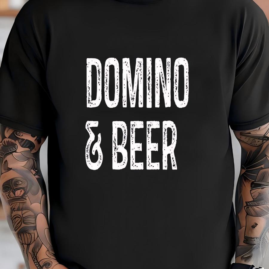 Domino Beer Shirt / Tank / Hoodie, Dominoes Shirt, Dominoes Gift, Dominoes Lover Tee, Lucky Dominoes Player Tshirt, Game Night Hoodie T-shirt