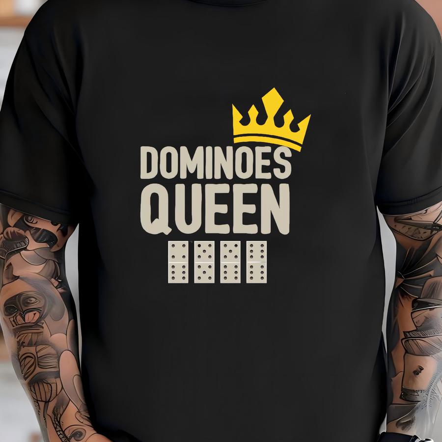 Dominoes Queen Shirt / Tank Top / Hoodie, Lucky Domino Shirt For Her, Dominoes Gift, Dominoes Lover Tee, Dominoes Player Tshirt, Game Night T-shirt