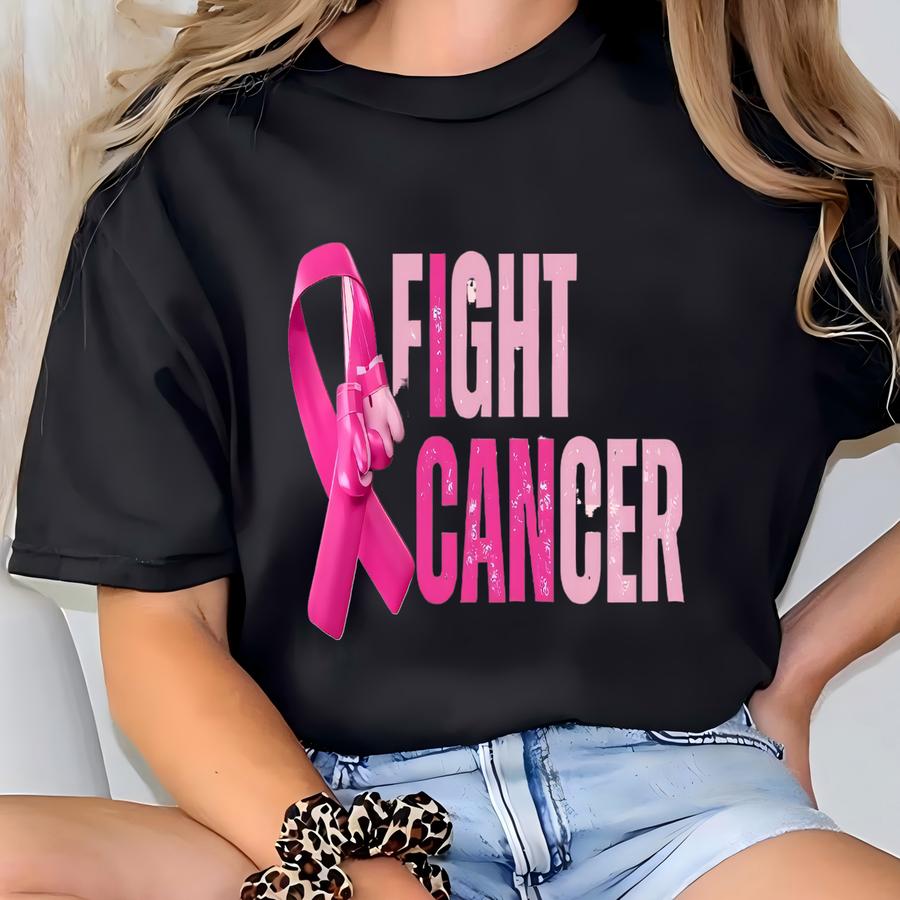 Cancer Fighter Sweatshirt, I Can Fight Cancer, Cancer Survivor, Cancer Awareness Month, Breast Cancer Shirt, Warrior, Pink Ribbon, Pink Oct T-shirt