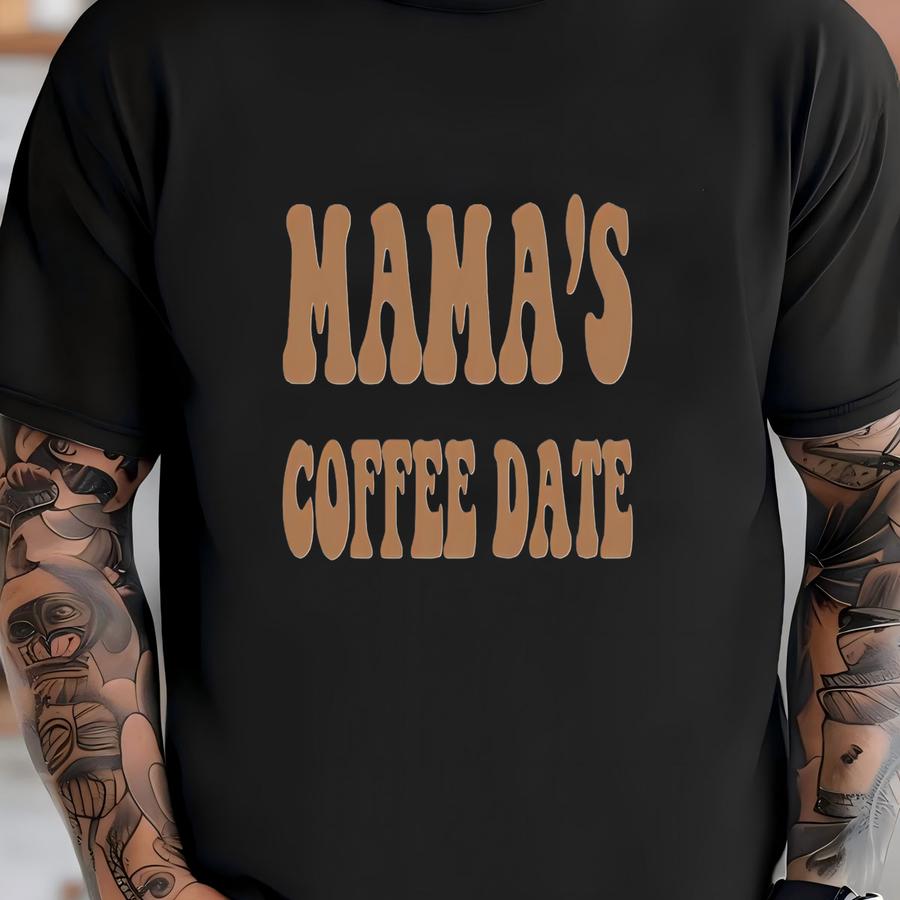 Mama's Coffee Date Baby Top, Fall Baby Clothes, Neutral Baby Clothes, Mama Shirt, Mini Shirt, Retro Baby Clothes, Coffee Lover, Toddler Top T-shirt