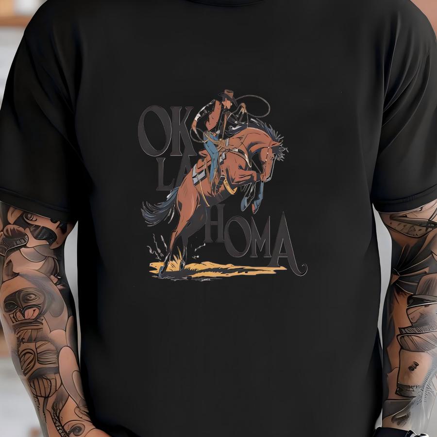 Oklahoma Shirt, State Of Oklahoma Shirt, State Of Oklahoma Gift, Oklahoma Vacation Tee, Cowgirl Shirt, Western Shirt, Gift For Cowgirl, T-shirt