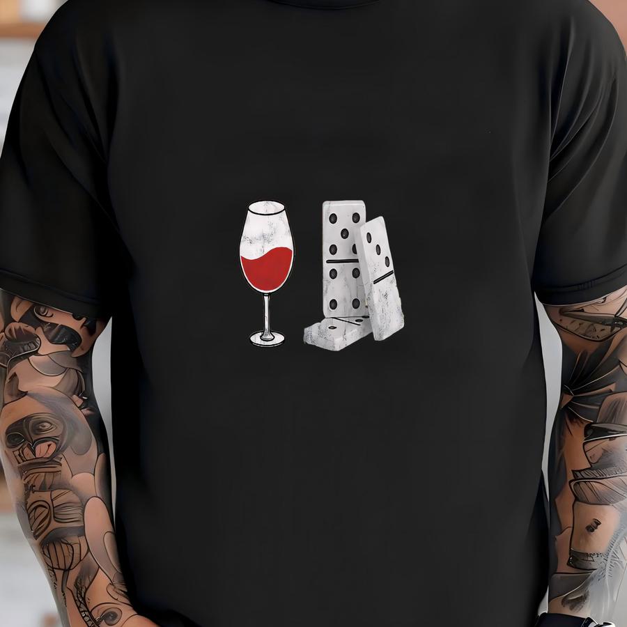 Dominoes Wine Shirt / Tank Top / Hoodie, Lucky Domino Shirt, Dominoes Gift, Dominoes Lover Tee, Dominoes Player Tshirt, Game Night Hoodie T-shirt