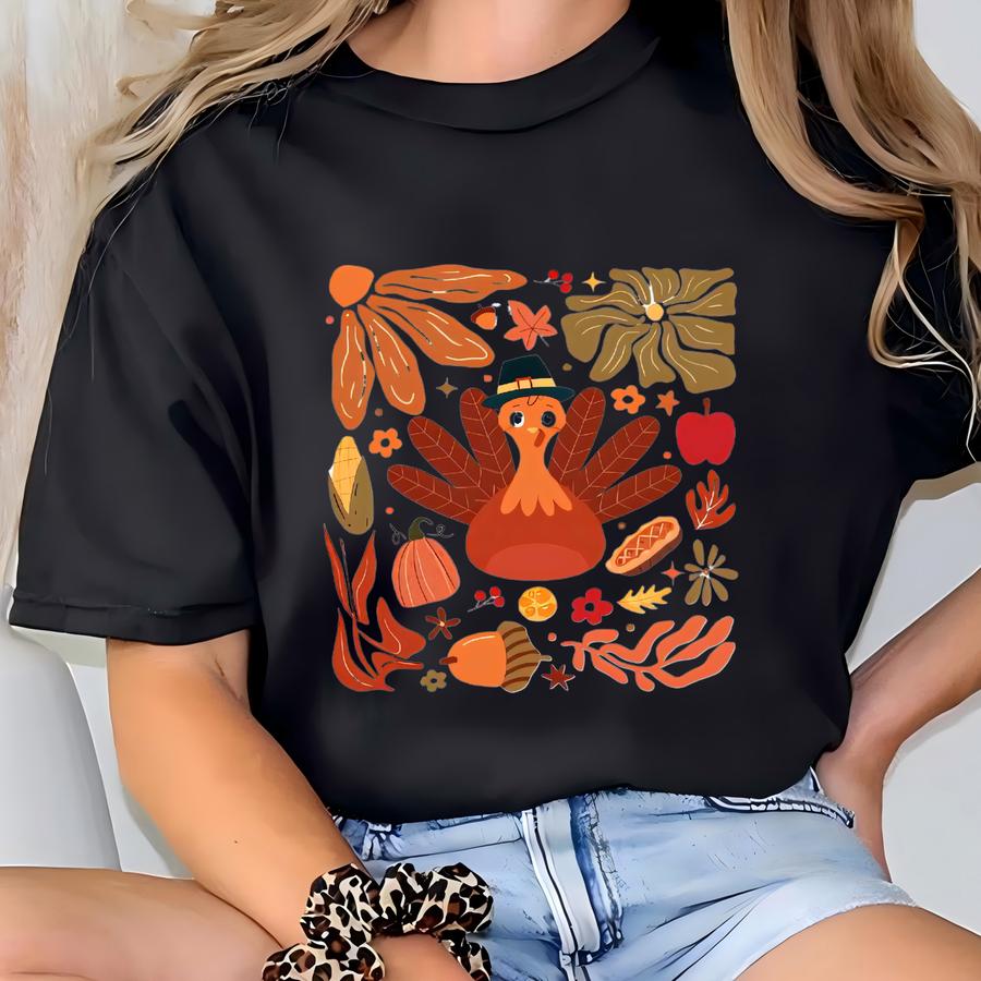 Turkey Thanksgiving Bella Shirt Adult And Kids T-shirt