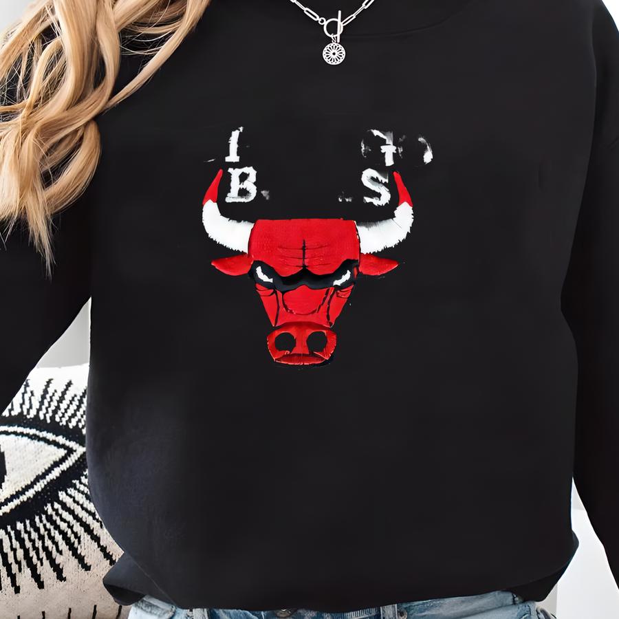 Vintage Chicago Bulls Hat Elevation Hook Loop Sweatshirt