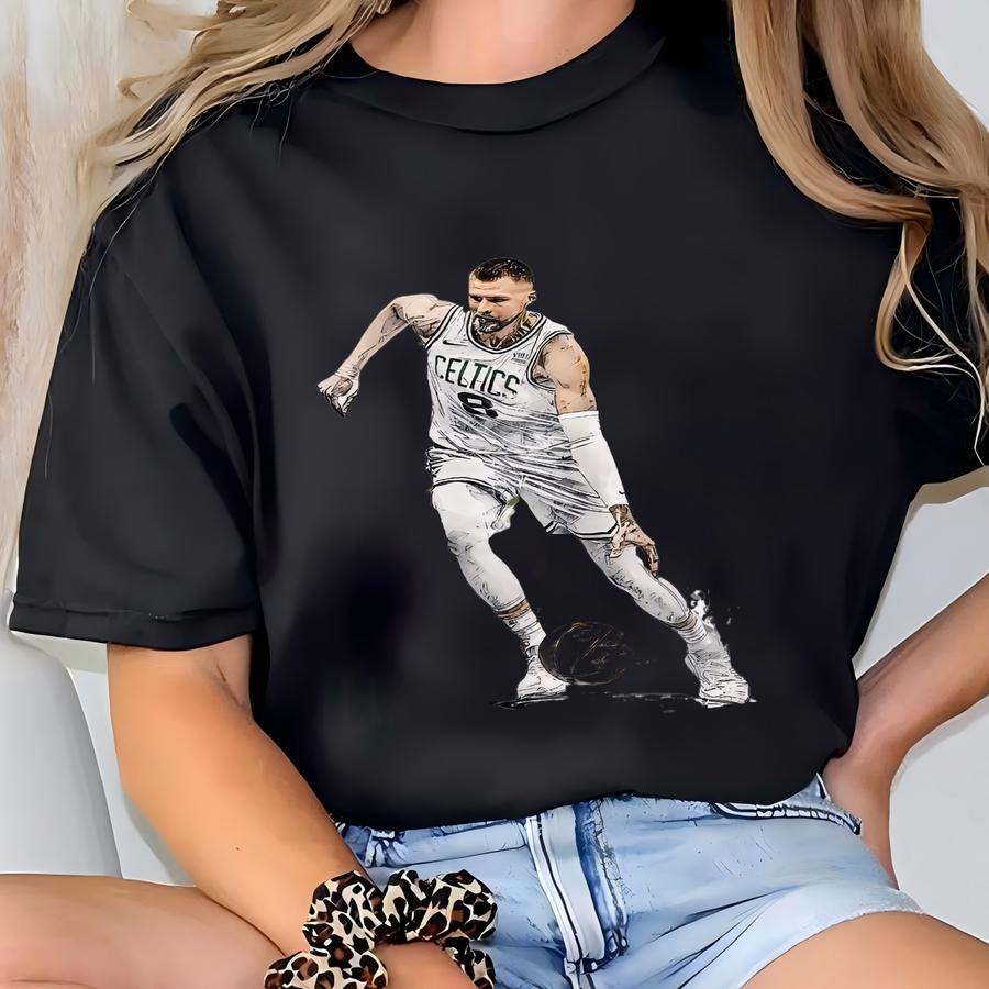 Kristaps Porzingis Poster Wall Art Print Basketball Sports Poster Canvas Print Framed Poster Basketball Poster Home Decor H61 T-shirt