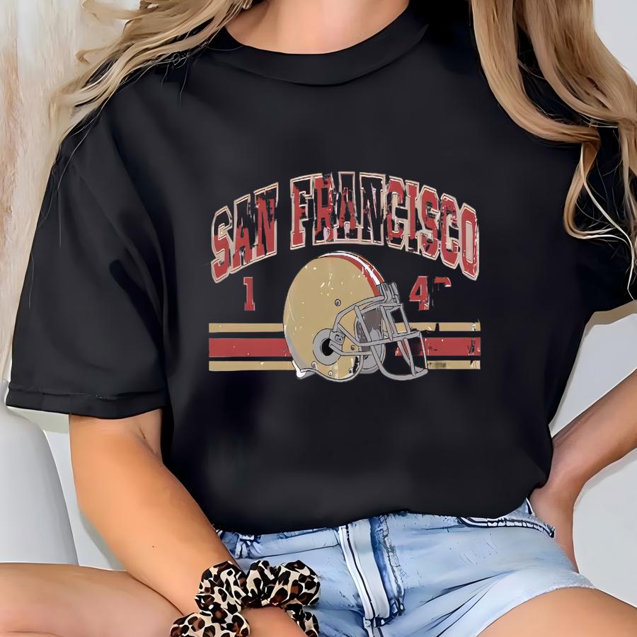 San Francisco Distressed Football Sweatshirt, Go San Francisco Shirt, San Francisco Shirt, San Francisco Gifts T-shirt