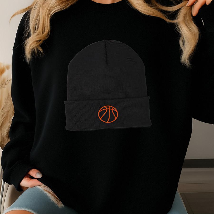 Basketball Cuffed Beanie; Basketball Basic Beanie Sweatshirt