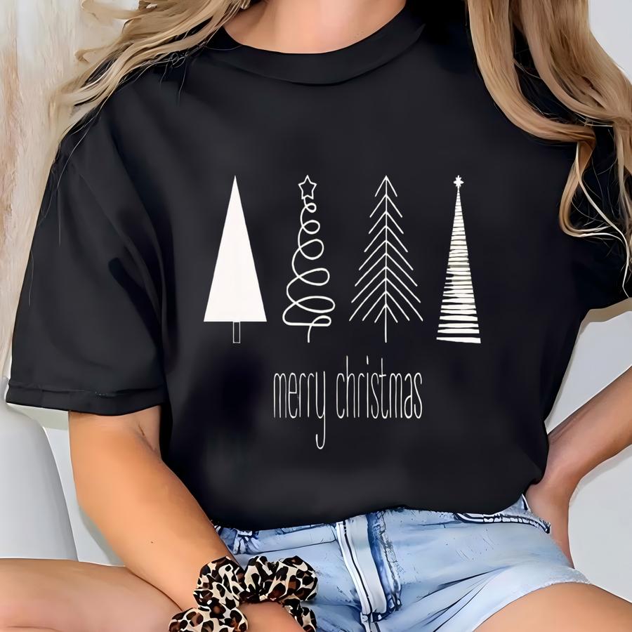 Merry Christmas Tree Sweatshirt: Holiday Winter Tee T-shirt