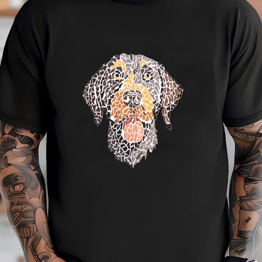 Custom Dog Portrait Pocket Hoodie: Personalized Pet Design T-shirt