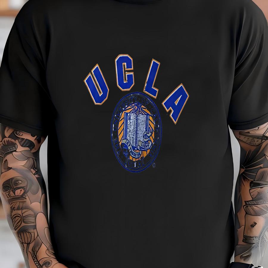 Vintage 80s Ucla University Of California Sweatshirt Large Size Usa Made White Colour T-shirt