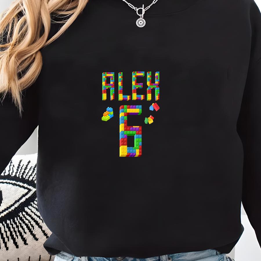 Birthday Shirt For Toddlers: Building Bricks Design - Kids Party Tee Sweatshirt