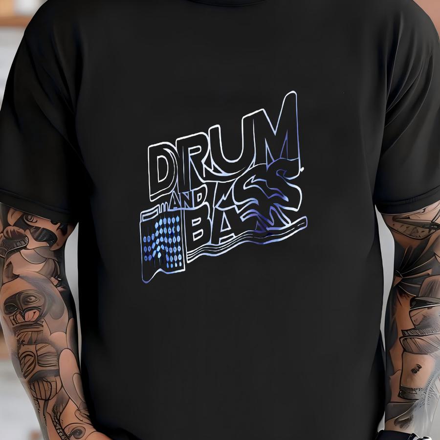 Drum Bass Music Lovers Tee - Unisex Adult Electronic Sound Music Gear Design - Dubstep Edm Style Jungle Electronic Dance Rave Hoodie T-shirt