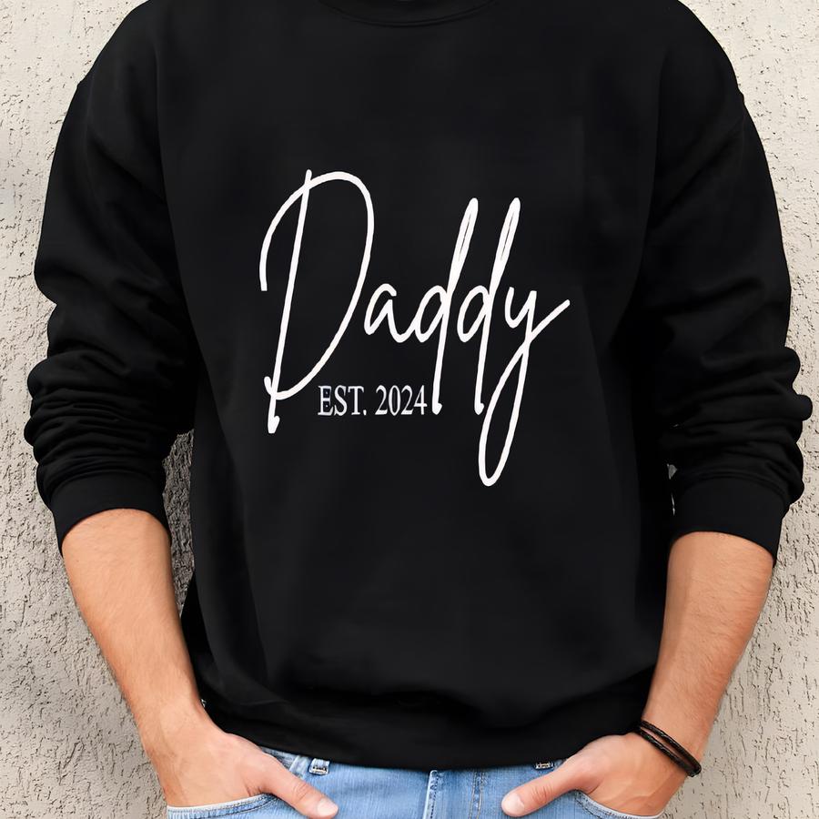 Personalized Daddy Sweatshirt: Kids Names On Sve, New Dad Gift Sweatshirt Personalized Daddy Sweatshirt: Kids Names On Sve, New Dad Gift Sweatshirt
