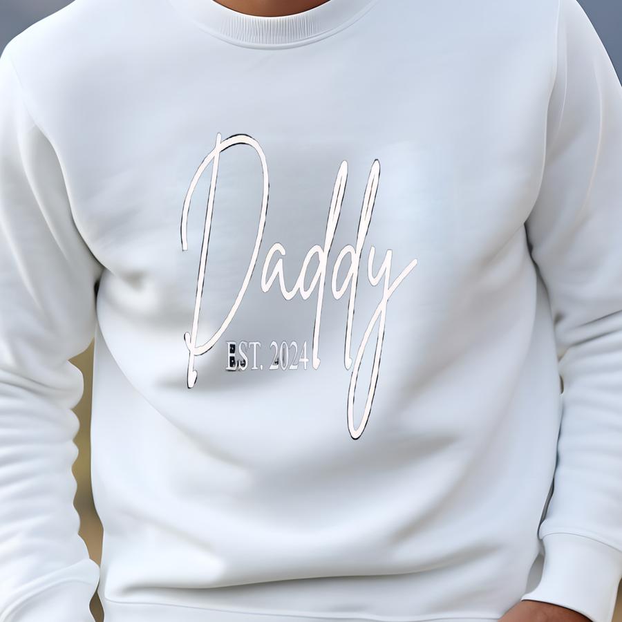 Personalized Daddy Sweatshirt: Kids Names On Sve, New Dad Gift Sweatshirt Personalized Daddy Sweatshirt: Kids Names On Sve, New Dad Gift Sweatshirt