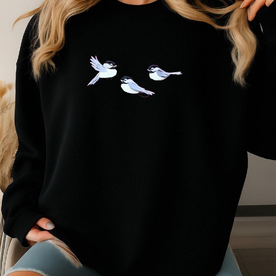 Vintage Morning Sun Nature Birds Sweatshirt Morning Sun Pullover Sweater Nature Birds Crewneck Jumper Morning Sun Birds Y Graphic Sweatshirt