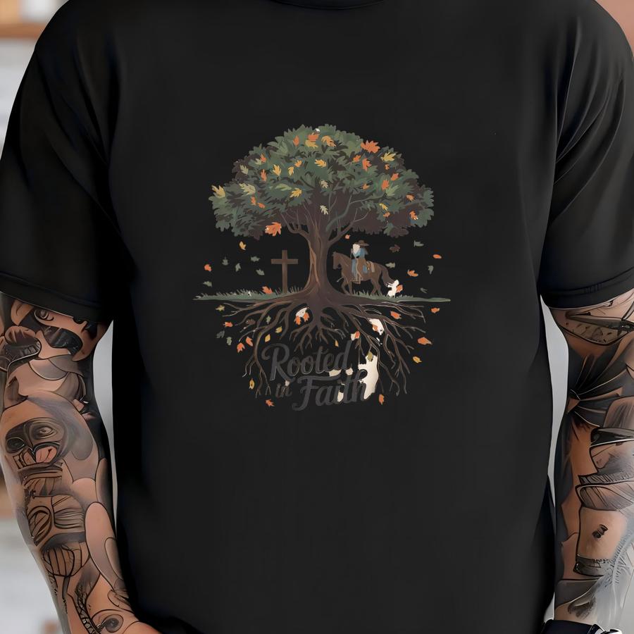 Rooted In Faith Western Christian Crewneck, Western Christian Sweater, Bible Verse Hoodie, Religious Shirt, Faith Women Hoodie T-shirt