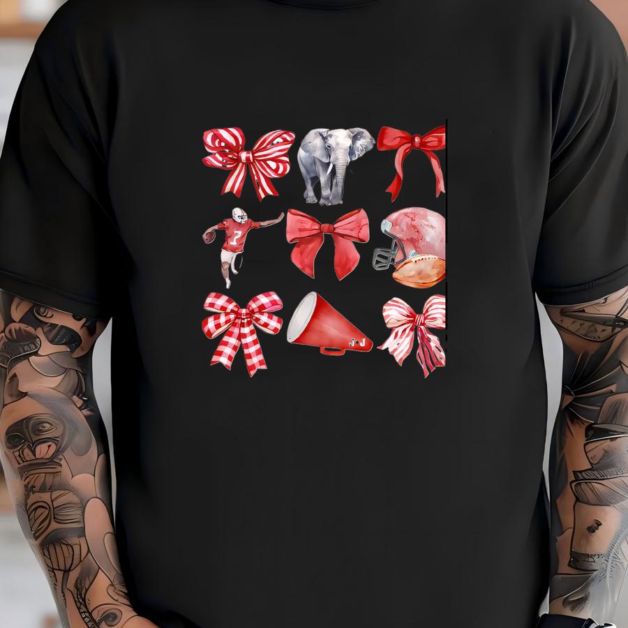 Football Comfort Color Hoodie- Coquette Bow Design For Game Days T-shirt