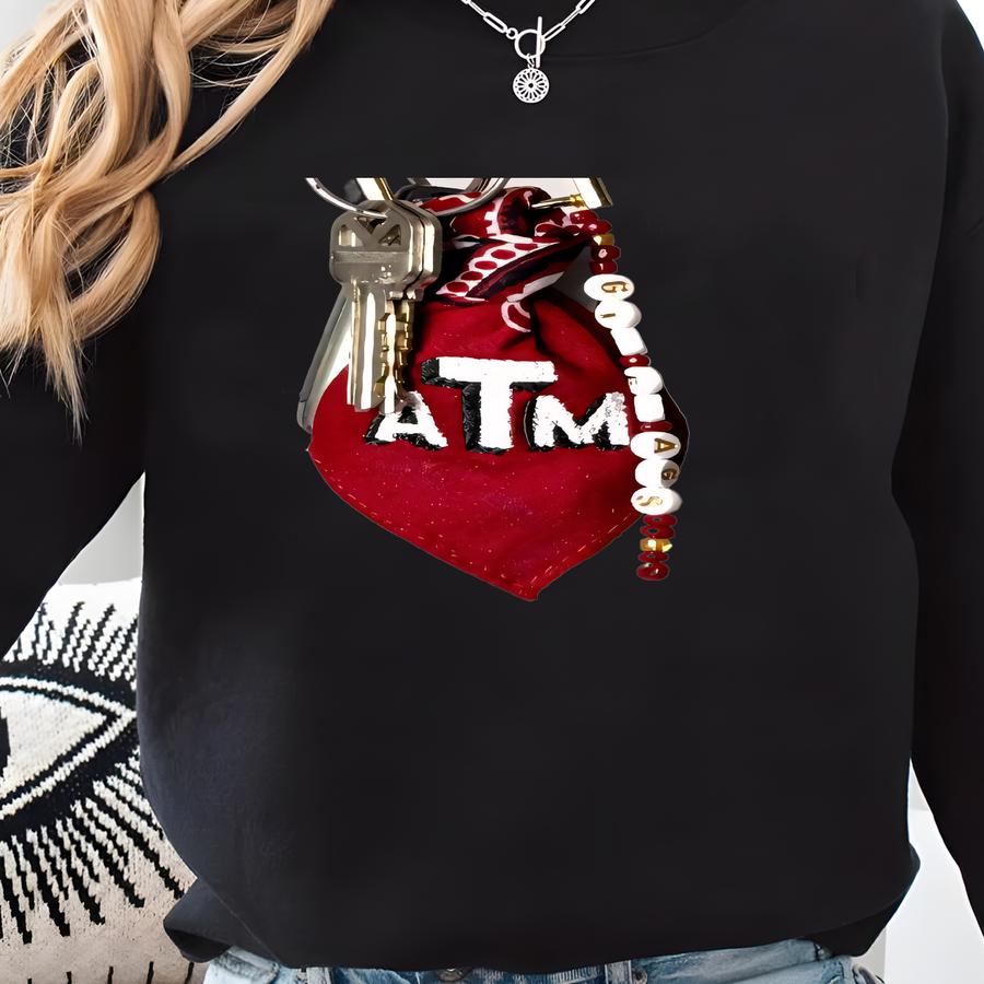 Personalized Keychain Monogrammed Accessory Custom Tag Name Keyring University Purse Tags Charm Gift For Her Teen Friendship Present Sweatshirt