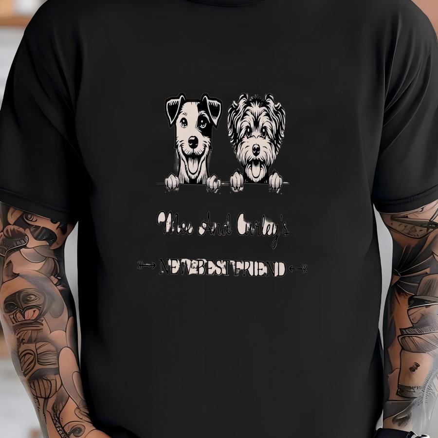 Custom New Best Friend Bubble Romper, Dog Name Baby Clothes, Personalized Baby Bodysuit, Newborn Baby Outfit, Dog Lover Baby Gift T-shirt