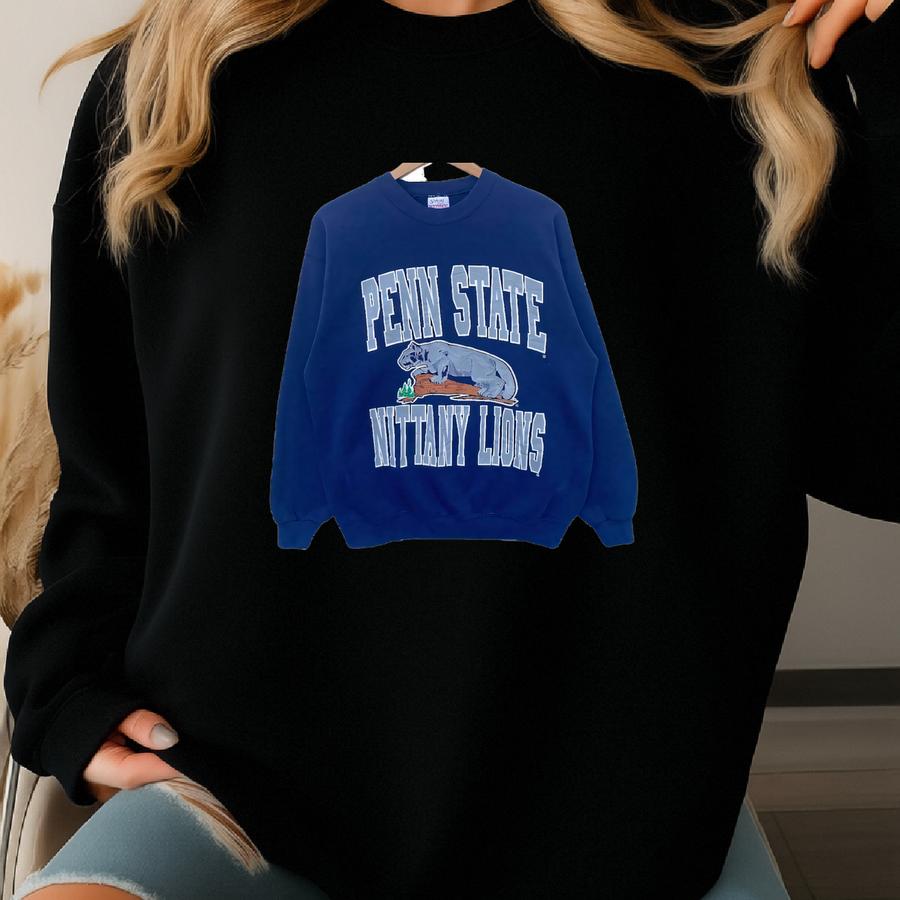 Vintage Penn State University Sweatshirt Sweater Pullover Jumper Streetwear Large Size Pennsylvania Nittany Lions Usa Dark Blue Colour Sweatshirt