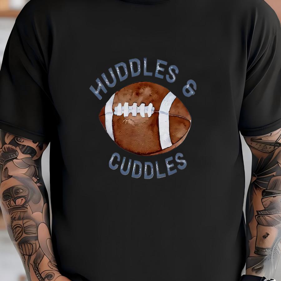 Baby Football ® Huddles Cuddles Football Baby Long Sve Natural ® - Cute Fall Natural Bodysuit - Natural Football ® T-shirt