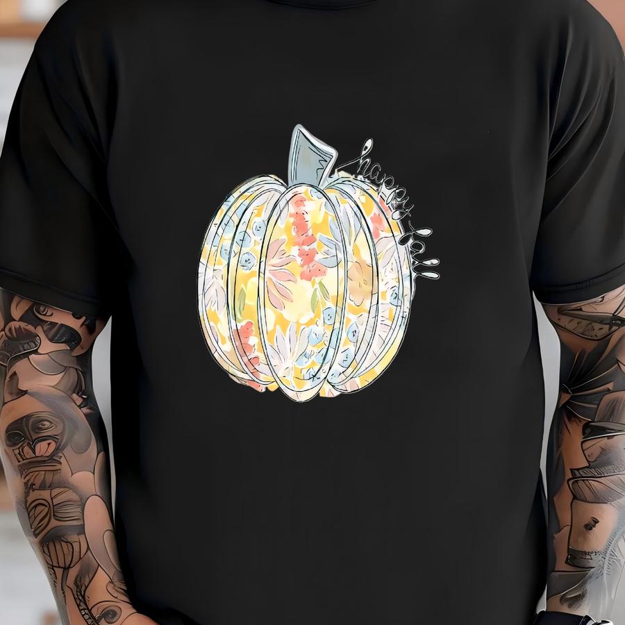 Pumpkin Baby ® - Fall Baby Bodysuit - Floral Pumpkin Bodysuit - Girls Autumn ® T-shirt