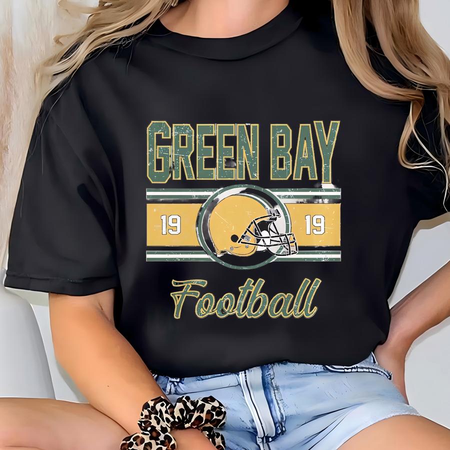 Retro Green Bay Gift, Green Bay Football Hoodie, Green Bay Tee For Him, Vintage Green Bay Football Shirt, Green Bay Football Gifts T-shirt