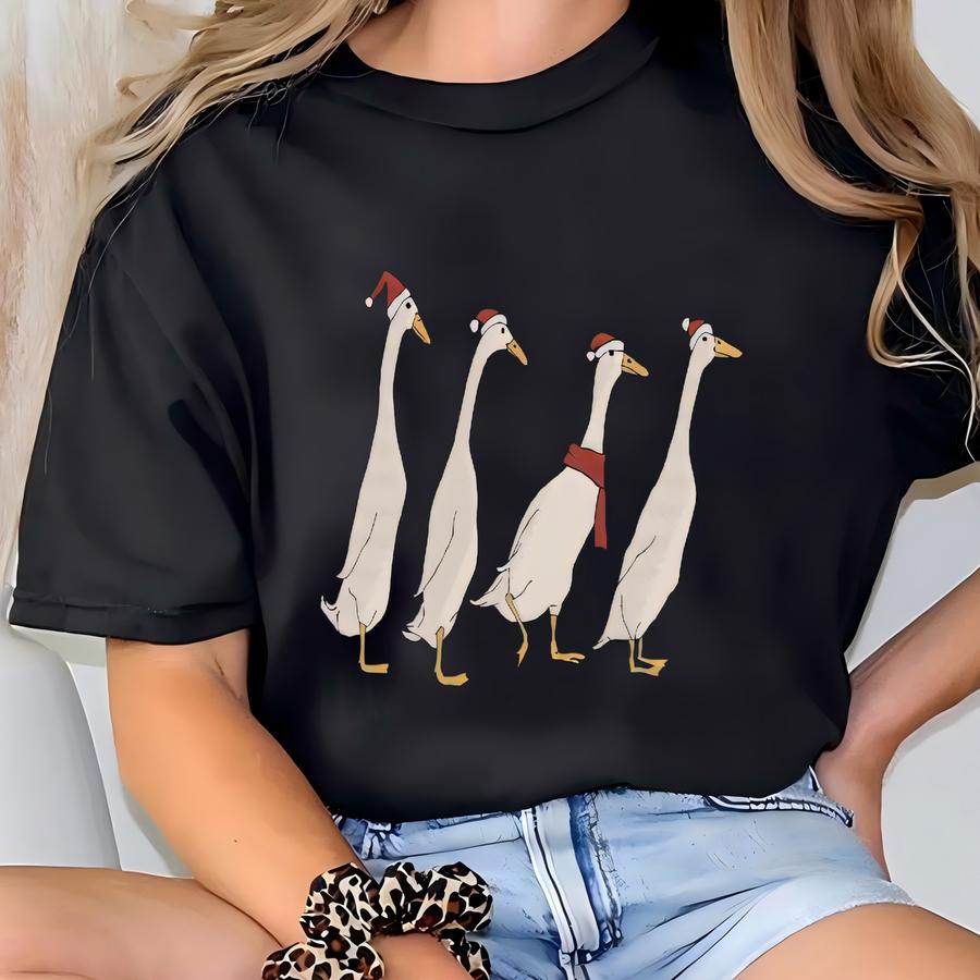 Christmas Ducks Sweatshirt, Duck Christmas Shirt, Funny Animals Christmas Sweatshirt, Farm Lover Gift, Funny Christmas Shirt T-shirt