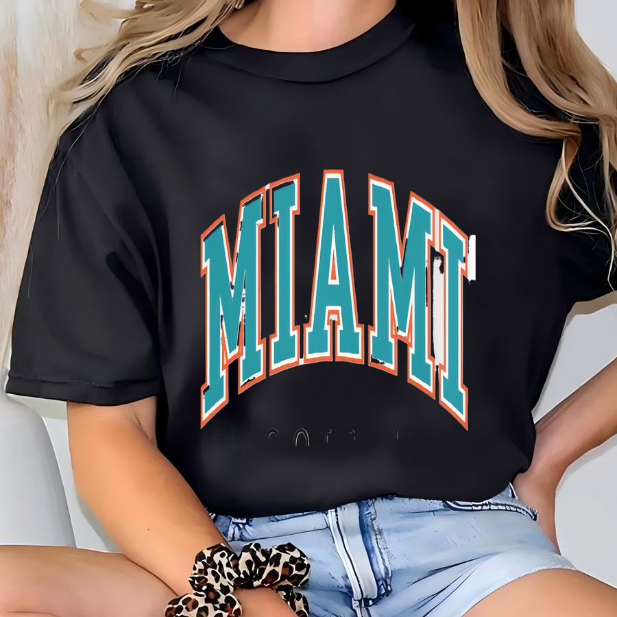 Miami Football Retro Hoodie, Miami Vintage Tee For Women, Miami Football Gift, Miami Shirt, Miami Football Gifts T-shirt