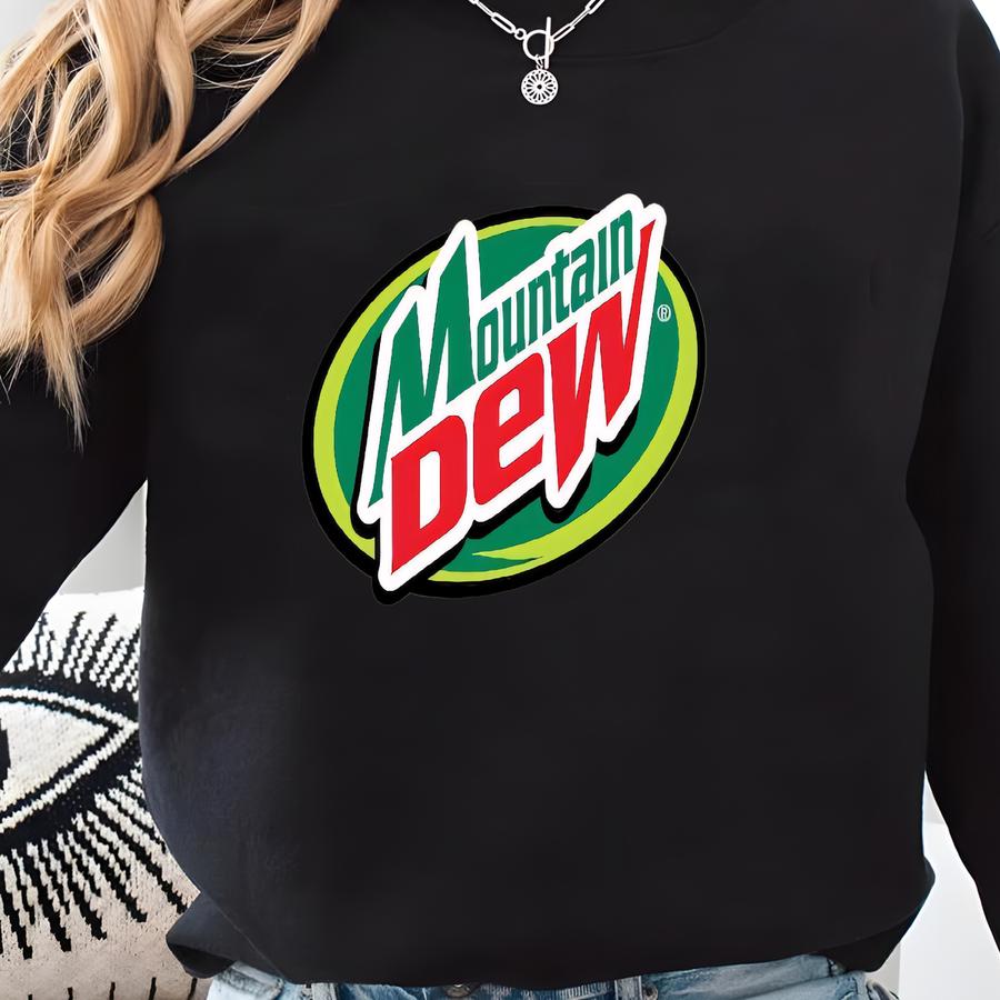 Mountain Dew Addiction Hoodie, Mtn Dew Crewneck Sweatshirt, Soda Lover Hoodie, Mountain Dew Logo Sweatshirt, Gift For Mtn Dew Lover, E1020 Sweatshirt