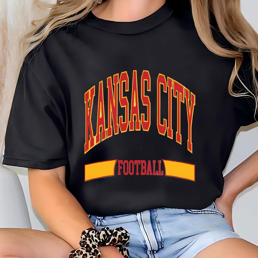 Kansas City Football Sweatshirt, Kc Football Shirt, Kansas City Football Gift, Kc Shirt,vintage Kansas City Football Shirt,kansas City Shirt T-shirt