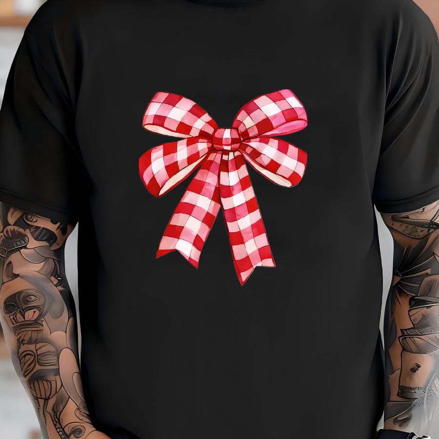 Christmas Bow Dtf Transfer, Perfect Iron-on For Holiday Diy Craft, You Serious Clark? Ready To Press Design With Trees And Bows T-shirt