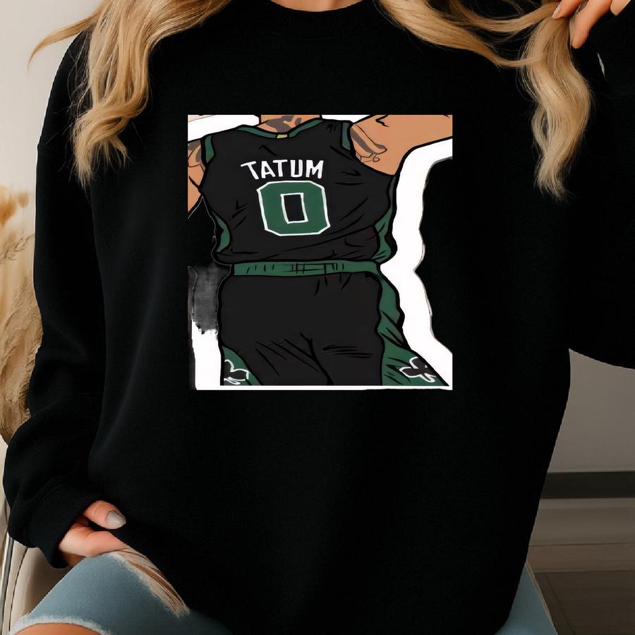 Jayson Tatum 3 Point Celebration Glossy Sticker (3”, Water Resistant) Laptop And Phone Decal Sweatshirt