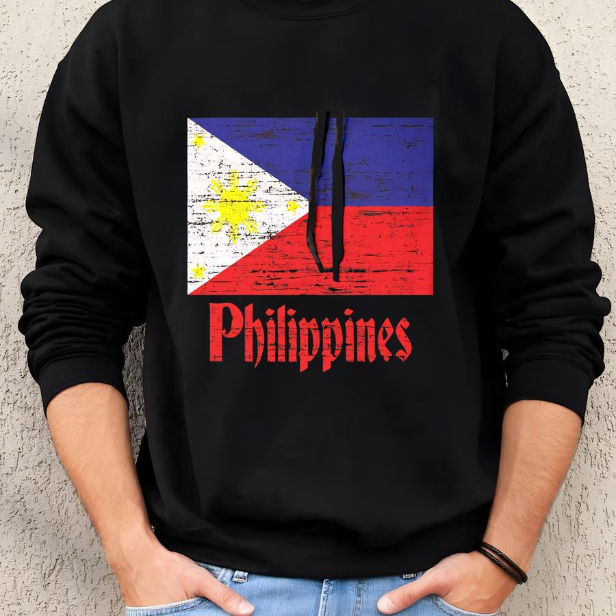 Flag Of The Philippines, Filipino Flag Hooded Sweatshirt, Hood_00023 Sweatshirt