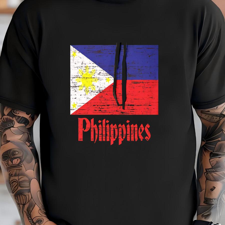 Flag Of The Philippines, Filipino Flag Hooded Sweatshirt, Hood_00023 T-shirt