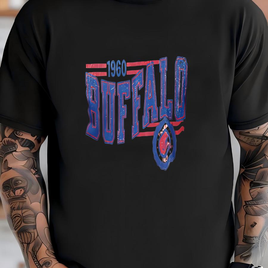 Buffalo Football Retro Crewneck Long Sve, Bill Retro Long Sve Shirt, Buffalo Unisex Shirt, Game Day Hoodie, Bill Football Fan Gift T-shirt