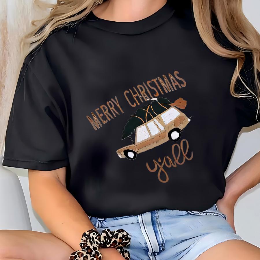 Christmas Truck, Holiday Crewneck, Family Gift T-shirt