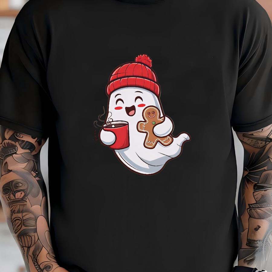 Christmas Ghost Gingerbread Santa Vibes Sweatshirt, Xmas Party Shirt, Christmas Ghost Gingerbread Sweater, Happy New Year Gift -cc002 T-shirt