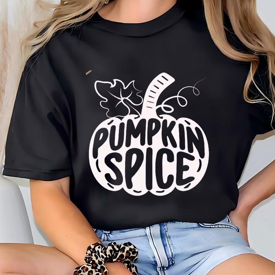 Painted Pumpkin, Pumpkin Long Sve Shirt, Thanksgiving Tee, Cute Fall Shirt, Fall T, Pumpkin Silhouette, Pumpkin Spice Tee T-shirt
