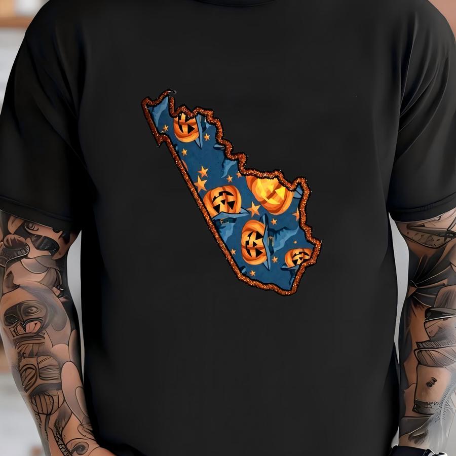 Double Applique Jack O' Lantern Ky Tee, Halloween Shirt, Jack O' Lantern, Pumpkin, Witch, Spooky Szn, Ky, Kentucky, Girl Gift, Women's Gift T-shirt