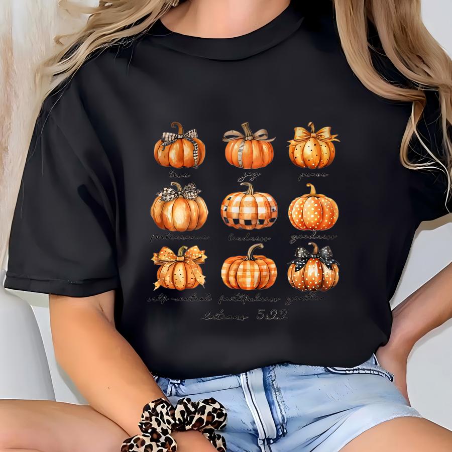 Christian Halloween Sweatshirt: Pumpkin Bible Verse Fall Sweater T-shirt