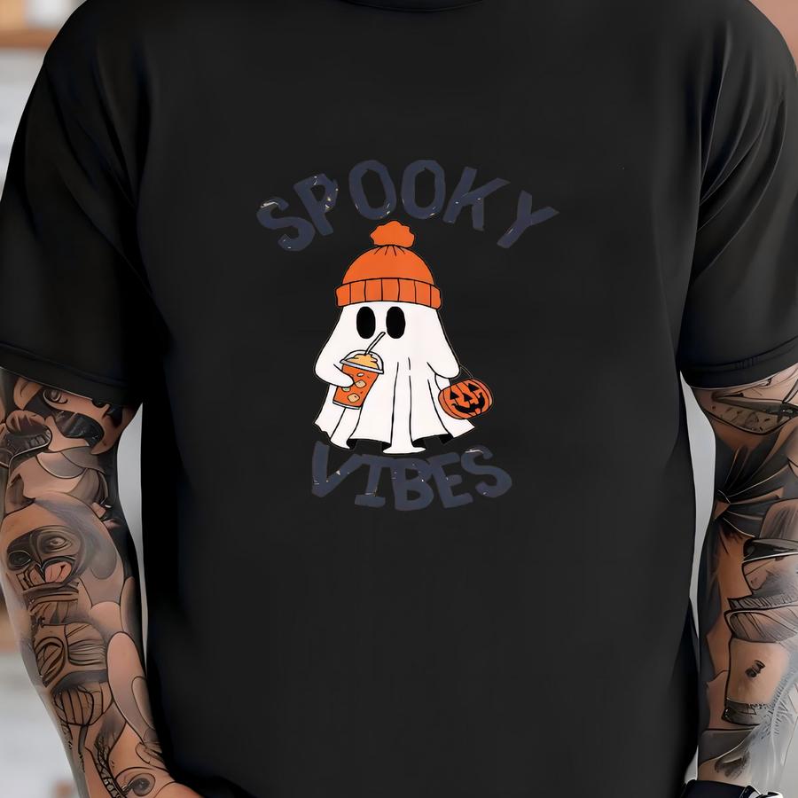 Spooky Vibes Halloween, Ghost Tshirt / Crewneck Sweatshirt Unisex T-shirt