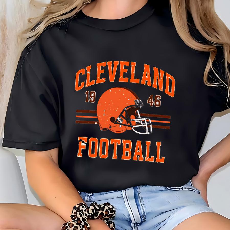 Cleveland Est 1946 Hoodie, Unisex Football Fan Apparel, Cleveland Sweatshirt, Game Day Hoodie, Vintage Cleveland Browns Sweatshirt, E1169 T-shirt