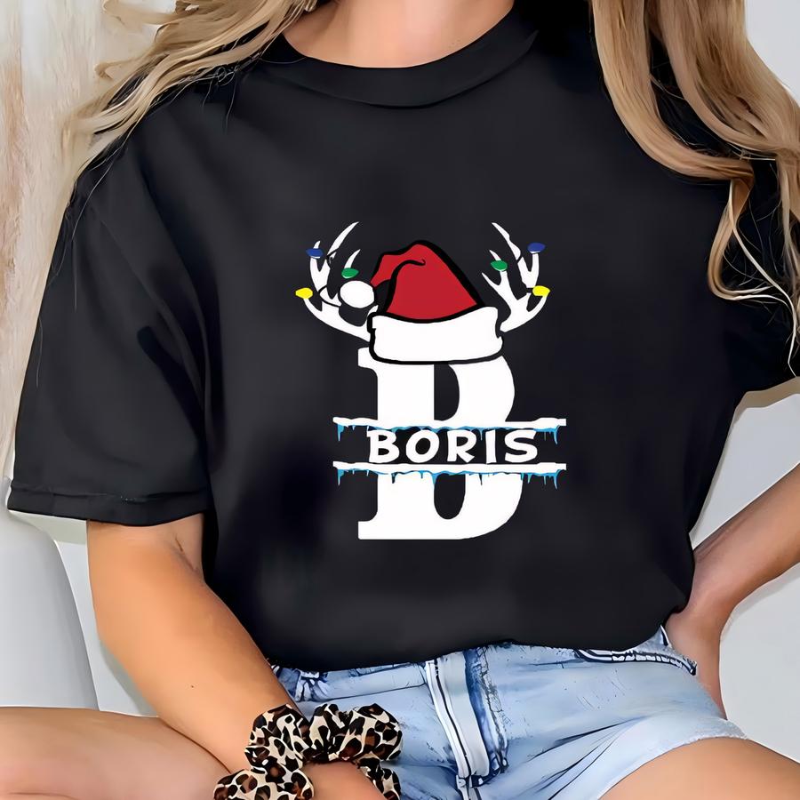 Christmas Custom Name First Sweatshirt , Christmas Sweatshirt, Family Christmas Sweatshirt, Christmas Couple Sweater, Xmas Couple Tee T-shirt