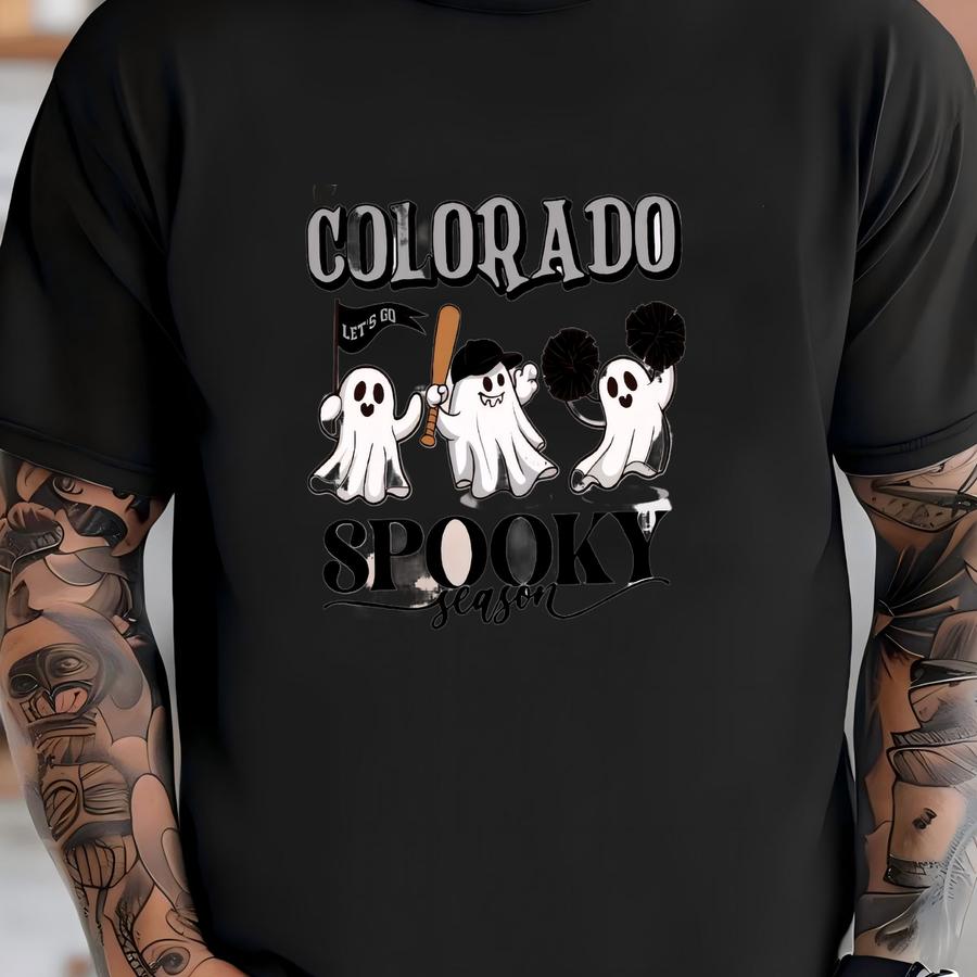 Colorado Baseball Spooky Season Cute Ghost Vintage Sweatshirt, Lets Gocolorado Baseball Team Retro 90s Hoodie, Baseball Mom Shirt, For Her T-shirt