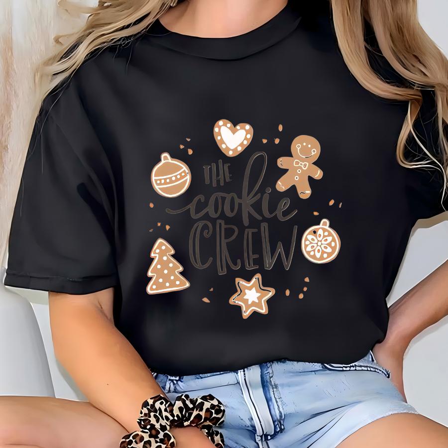 The Cookie Crew Kids Baking Shirt, Toddler Cookies Tee, Natural Christmas Cookie Shirt For Kids, Matching Family Baking Shirts, Gingerbread T-shirt
